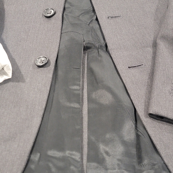 40R Men's Banana Republic Modern Fit Blazer Gray 100% Wool 3 Button Sport Coat - Picture 2 of 9